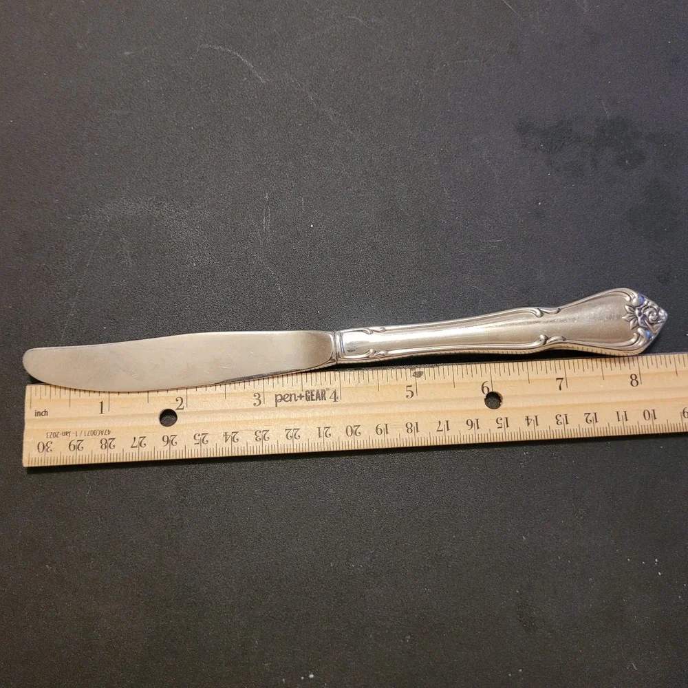 Vtg Lot of 3 Oneida USA TRUE/ARBOR ROSE Stainless‎ Dinner Table Knives Knife